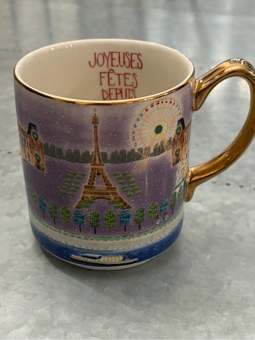 Anthropologie Christmas in Paris Mug 2023
